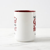 Blij dat ik de juiste Valentijnse versie heb gedra Tweekleurige Koffiemok (Center)