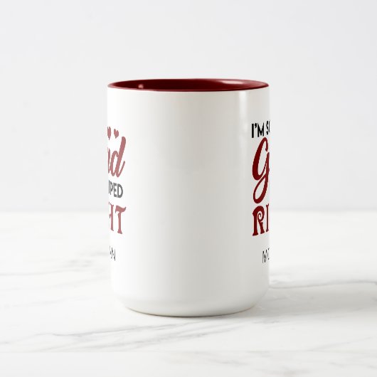 Blij dat ik de juiste Valentijnse versie heb gedra Tweekleurige Koffiemok (Center)