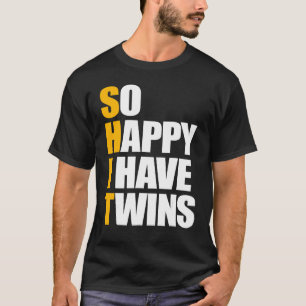Blij dat ik een tweelingzwangerschap heb... moeder t-shirt