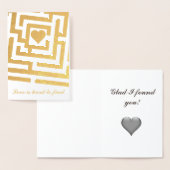 Blij dat ik je romantische hart in doolhof heb gev folie kaarten (Display)