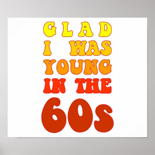 Blij dat ik jong was in de jaren 60 poster (Voorkant)