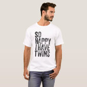 Blij dat ik twee keer vaders Moederdag heb T-shirt (Voorkant volledig)