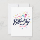 Blij dat je bent geboren op 2 Wenskaart Kaart (Voorkant)