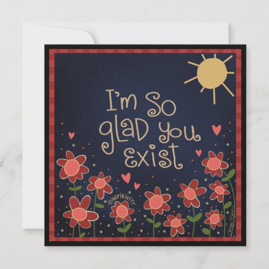 Blij dat je bestaat Leuk Bloemen Leuk Denken aan j (Voorkant)