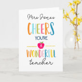 Blij dat je een geweldige leraar bent, kaart (Gele Bloem)