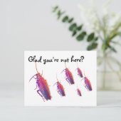 Blij dat je hier niet bent? Kleurstoffen Briefkaart (Staand voorkant)