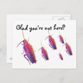 Blij dat je hier niet bent? Kleurstoffen Briefkaart (Voorkant / Achterkant)