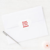 Blij dat je jarig bent, Jezus, kerstcadeau Hart Sticker (Envelop)