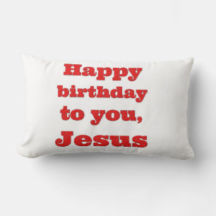 Blij dat je jarig bent, Jezus, kerstcadeau Kussen