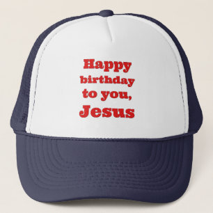 Blij dat je jarig bent, Jezus, kerstcadeau Trucker Pet