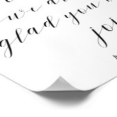 Blij dat je je kunt aanmelden bij ons trouwfeest poster (Hoek)