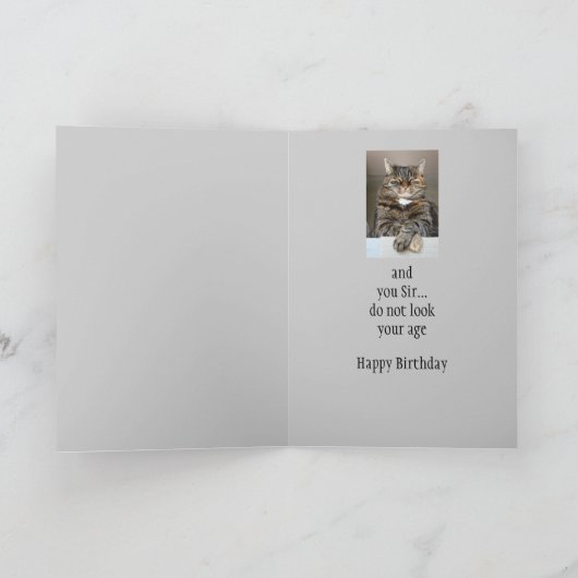 Blij dat je niet op je oude vun kat ziet kaart (Binnen)