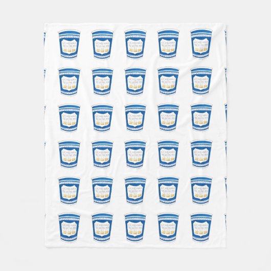 Blij dat jullie de NYC Griekse Deli Blue Coffee Cu Fleece Deken (Voorkant)