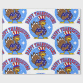 blij dat turkije patriottisch - amerikaanse grappe cadeaupapier (Vlak)