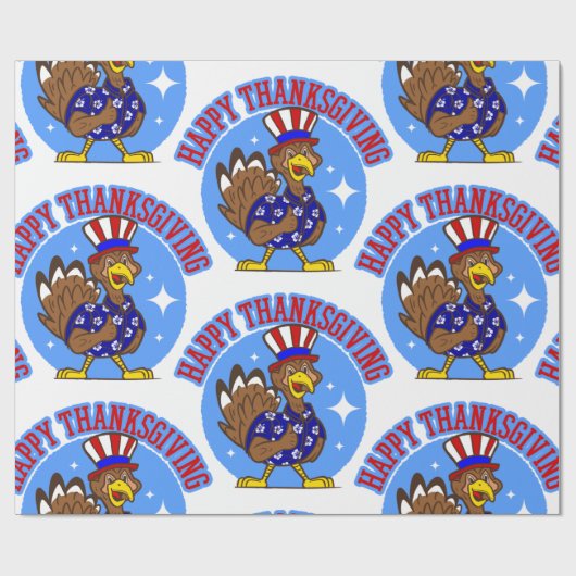 blij dat turkije patriottisch - amerikaanse grappe cadeaupapier (Vlak)