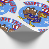 blij dat turkije patriottisch - amerikaanse grappe cadeaupapier (Hoek)