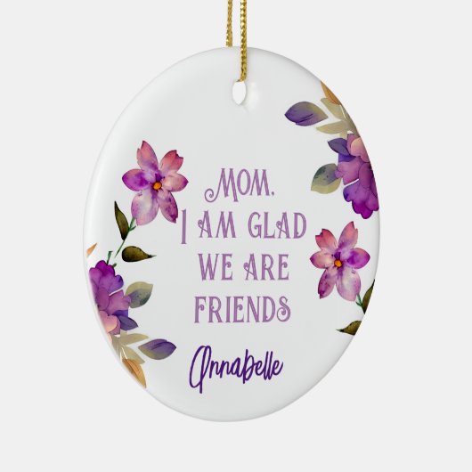 'Blij dat we vrienden zijn' Circle Ornament (Rechts)