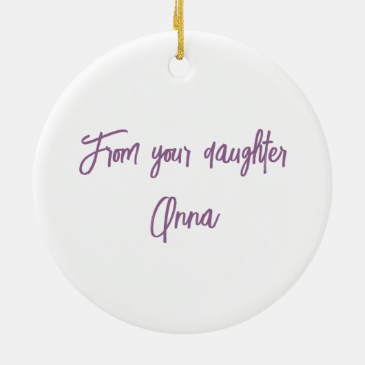 'Blij dat we vrienden zijn' Circle Ornament (Achterkant)