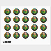 Blij dikke elf ronde sticker (Vel)