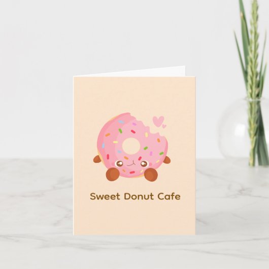Blij donut met hagelslag kaart (Voorkant)