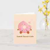 Blij donut met hagelslag kaart (Gele Bloem)