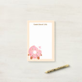 Blij donut met hagelslag post-it® notes (Op bureau)