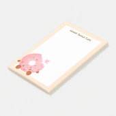 Blij donut met hagelslag post-it® notes (Schuin)