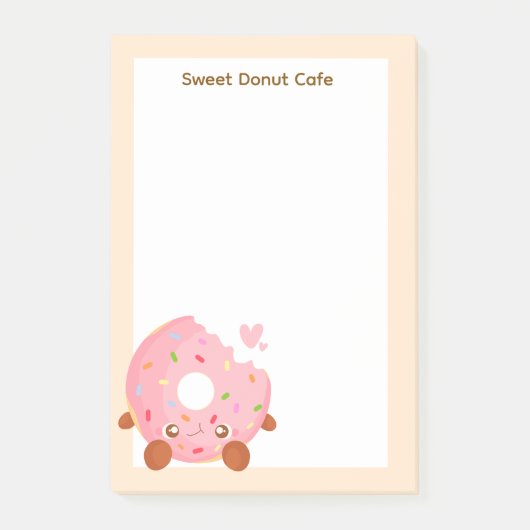 Blij donut met hagelslag post-it® notes (Voorkant)