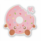 Blij donut met hagelslag sticker (Voorkant)
