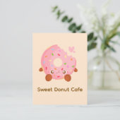 Blij donut met spikkels briefkaart (Staand voorkant)