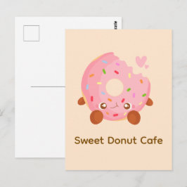 Blij donut met spikkels briefkaart