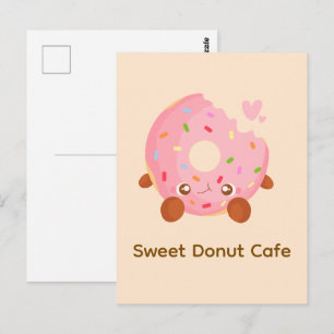 Blij donut met spikkels briefkaart