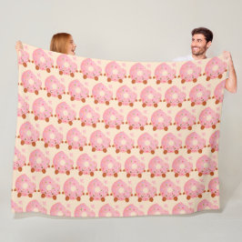 Blij donut met spikkels fleece deken