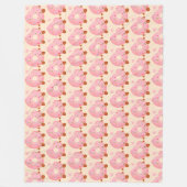 Blij donut met spikkels fleece deken (Voorkant)