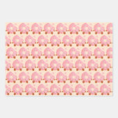 Blij donut met spikkels inpakpapier vel (Voorkant 3)