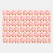 Blij donut met spikkels inpakpapier vel (Voorkant 2)
