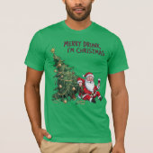Blij dronken, ik ben Kerstman T-shirt (Voorkant)