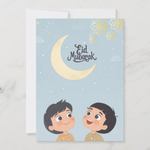 Blij Eid al-Fitr-ontwerp Feestdagenkaart