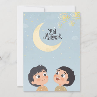 Blij Eid al-Fitr-ontwerp Feestdagenkaart