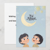 Blij Eid al-Fitr-ontwerp Feestdagenkaart (Voorkant / Achterkant)