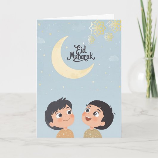 Blij Eid al-Fitr-ontwerp Kaart (Voorkant)