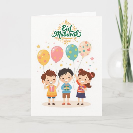 Blij Eid al-Fitr-ontwerp Kaart (Voorkant)