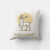Blij en Felizijnde Kerst Rendieren Kussen (Achterkant)