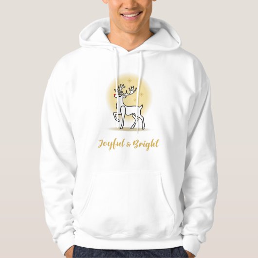 Blij en Helder Kerstrendier Hoodie (Voorkant)
