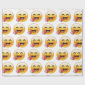 Blij en liefde Imoji Cadeaupapier (Vlak)