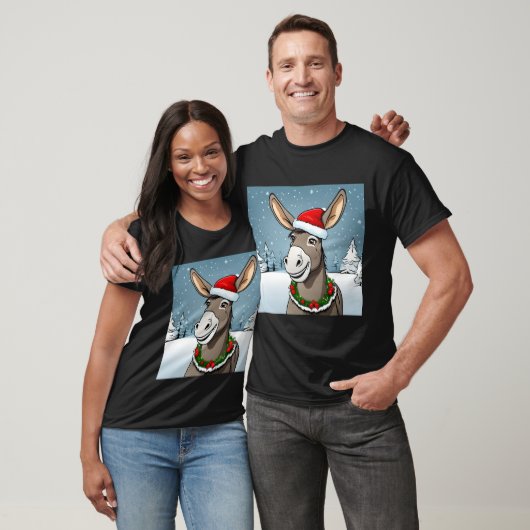 Blij ezels kerstmis t-shirt (Unisex)
