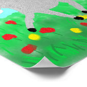 Blij Ezeltje in Bloemenweide Poster (Hoek)