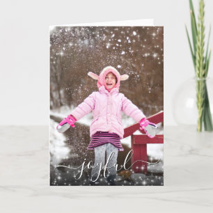 Blij! Feestelijke Sterren Foto Overlay Kerstmis Feestdagen Kaart