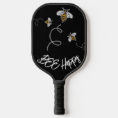 Blij fijn Cute Yellow en Black Modern Pickleball Paddle (Voorkant)