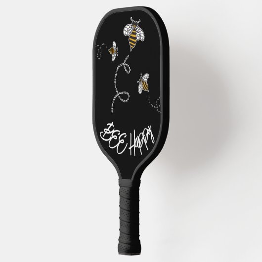 Blij fijn Cute Yellow en Black Modern Pickleball Paddle (Links)